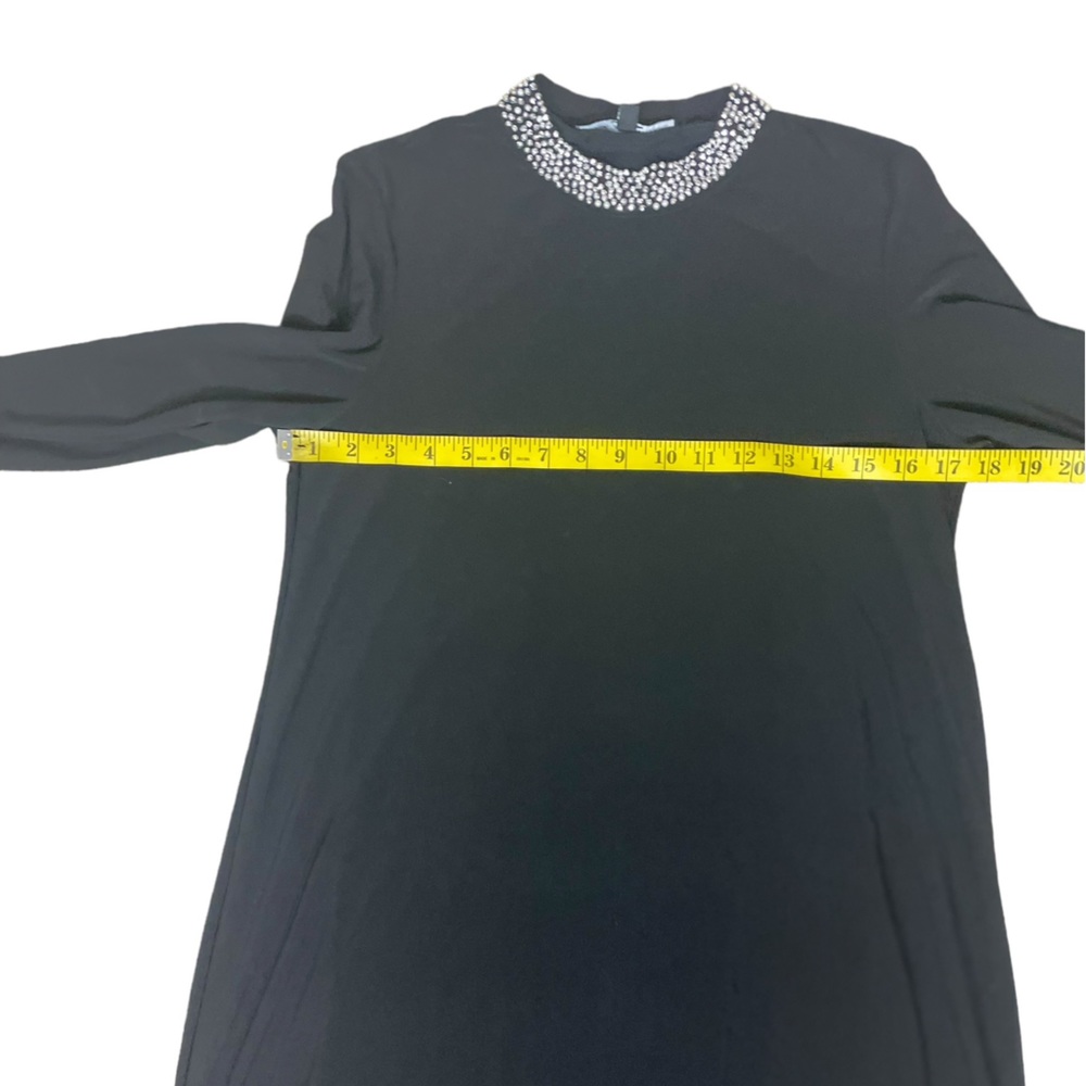 Nik and Nash Black Long Sleeve Dress with Embellished Neckline NWT (A) - Picture 7 of 12